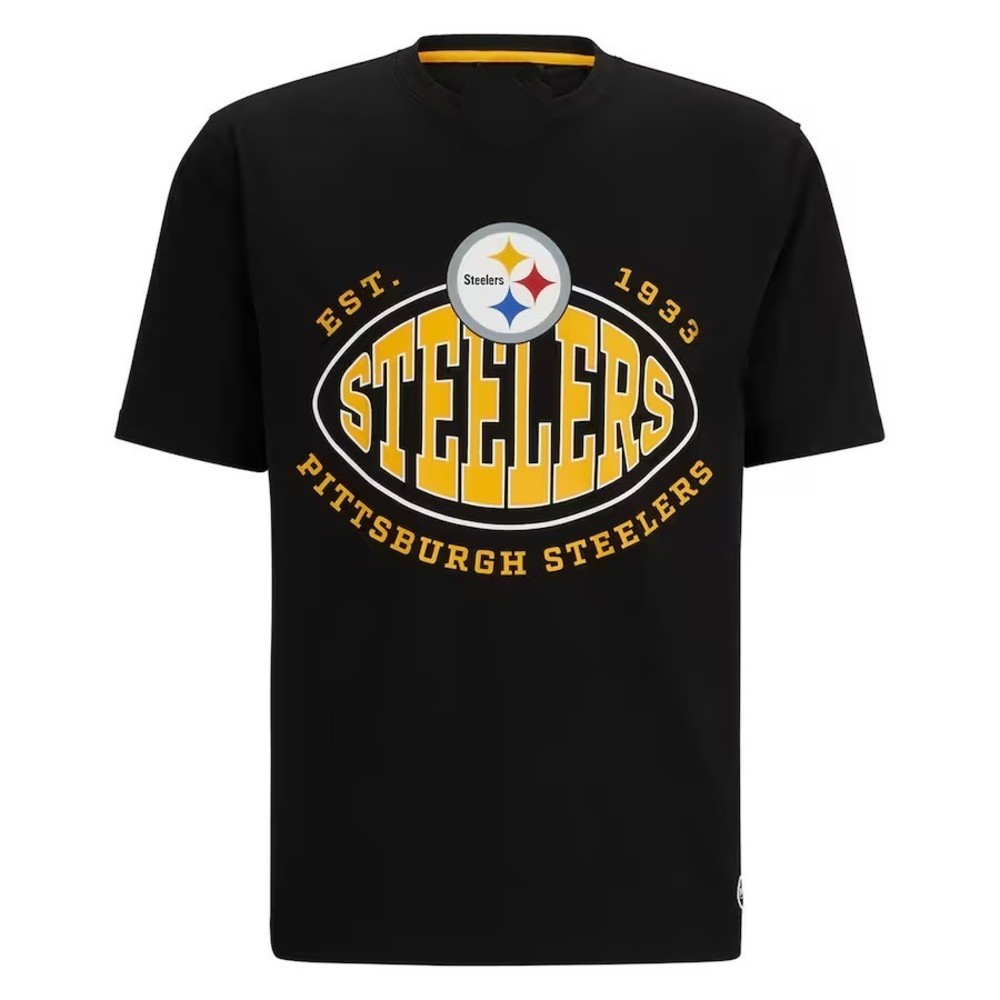 BOSS X NFL Black Pittsburgh Steelers Trap T-Shirt